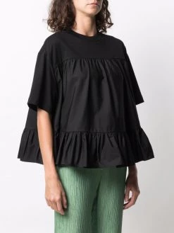 Alexander McQueen ruffle-trim flared blouse
