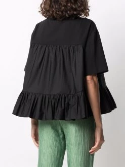 Alexander McQueen ruffle-trim flared blouse