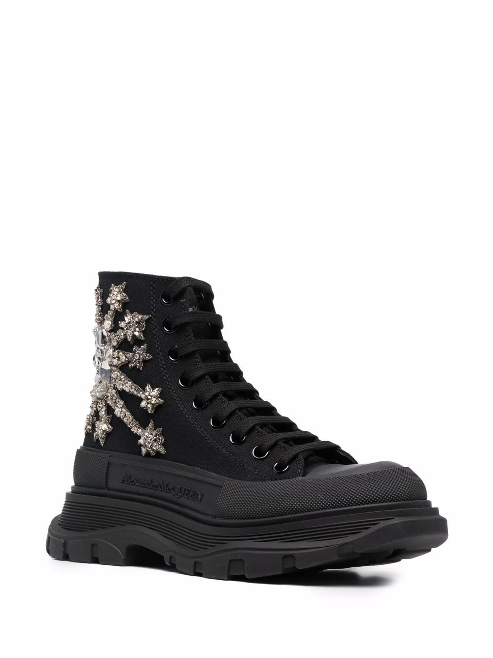 Best Pirce ๐ Alexander McQueen Tread Slick Montante embellished ๐ฅพ boots โจ 2 Alexander McQueen Tread Slick Montante embellished boots