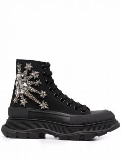 Alexander McQueen Tread Slick Montante embellished boots