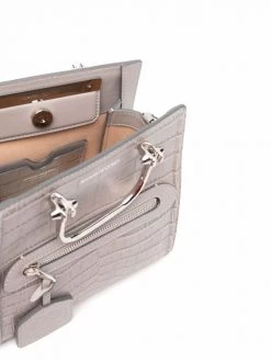 Alexander McQueen The Short Story crocodile-effect bag