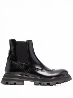 Alexander McQueen ridged-sole ankle boots
