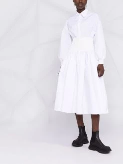 Alexander McQueen knitted insert shirt dress