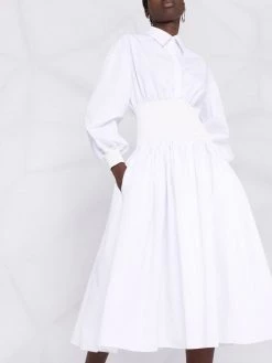 Alexander McQueen knitted insert shirt dress