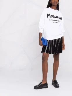 Alexander McQueen logo-print crew neck sweatshirt