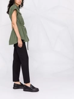 Alexander McQueen drawstring-waist sleeveless shirt