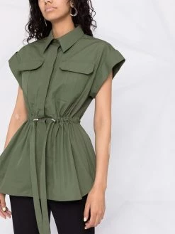 Alexander McQueen drawstring-waist sleeveless shirt