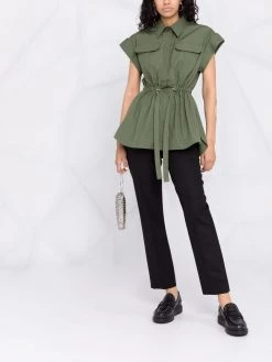 Alexander McQueen drawstring-waist sleeveless shirt