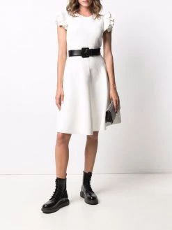 Alexander McQueen ruffle-detail belted dress