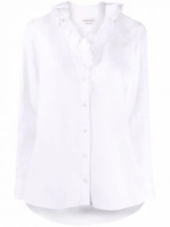 Alexander McQueen ruffled collar cotton shirt