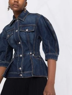 Alexander McQueen structured denim jacket