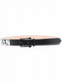 Alexander McQueen logo paint print belt