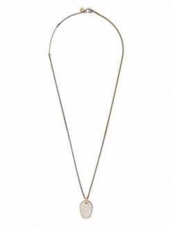 Alexander McQueen skull tag chain necklace