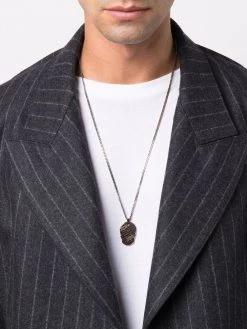 Alexander McQueen skull tag chain necklace
