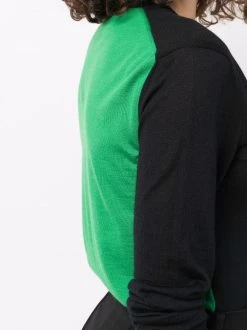 Alexander McQueen colour-block V-neck knitted jumper