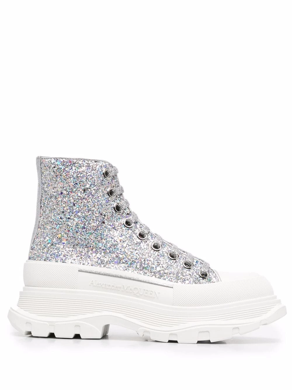Best deal โ๏ธ Alexander McQueen Glitter embellished Tread Slick ๐ฅพ boots ๐ 1 Alexander McQueen glitter-embellished Tread Slick boots