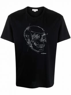 Alexander McQueen illustrated skull-print T-shirt