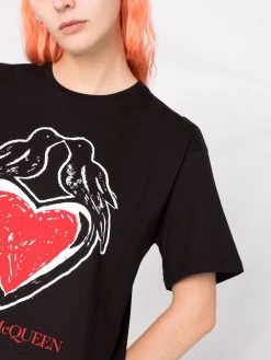 Alexander McQueen kissing birds T-shirt