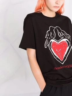 Alexander McQueen kissing birds T-shirt