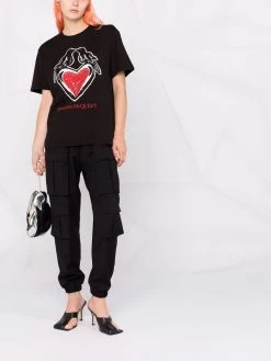 Alexander McQueen kissing birds T-shirt