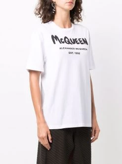 Alexander McQueen logo graffiti T-shirt