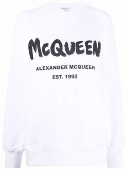 Alexander McQueen logo-print cotton sweatshirt
