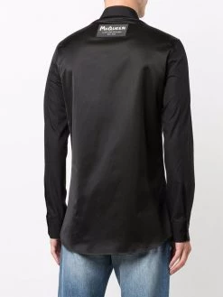 Alexander McQueen logo-patch long-sleeve shirt