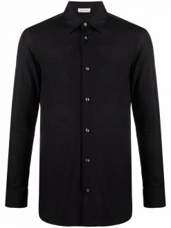 Alexander McQueen logo-patch long-sleeve shirt