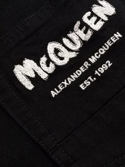 Alexander McQueen logo-print slim-cut jeans