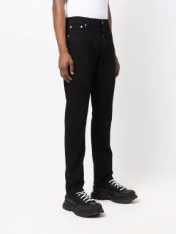 Alexander McQueen logo-print slim-cut jeans