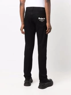 Alexander McQueen logo-print slim-cut jeans
