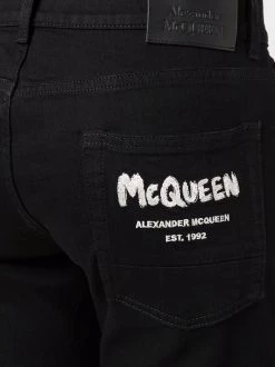 Alexander McQueen logo-print slim-cut jeans