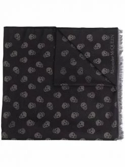 Alexander McQueen skull-print knitted scarf