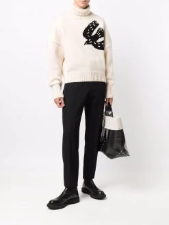 Alexander McQueen intarsia-pattern jumper