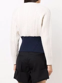Alexander McQueen crew-neck cable-knit jumper