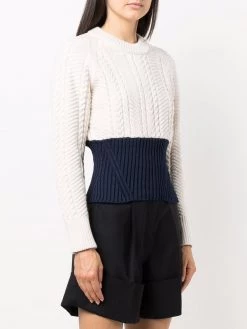Alexander McQueen crew-neck cable-knit jumper