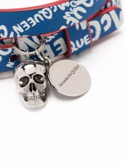 Alexander McQueen Graffiti leather wrap bracelet