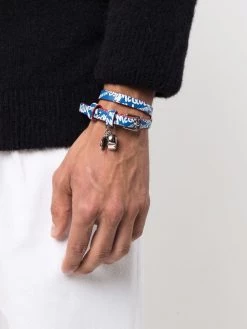 Alexander McQueen Graffiti leather wrap bracelet