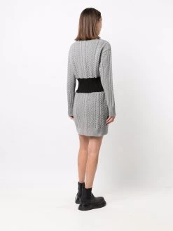 Alexander McQueen bi-colour cable knit cardigan