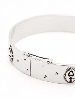 Alexander McQueen logo-etched bangle