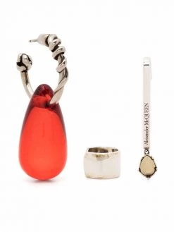 Alexander McQueen stone earring set