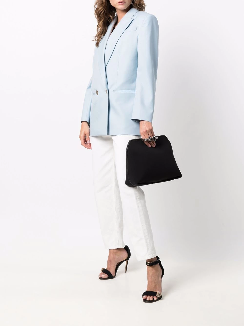 Best Pirce 💯 Alexander McQueen Four Ring handle clutch bag 🔥 2 Alexander McQueen Four-Ring handle clutch bag