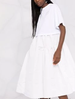 Alexander McQueen embroidered-motif short-sleeve dress