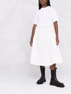 Alexander McQueen embroidered-motif short-sleeve dress