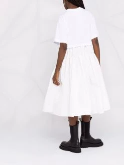 Alexander McQueen embroidered-motif short-sleeve dress