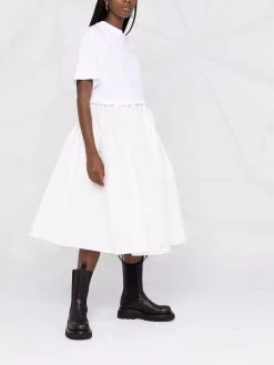 Alexander McQueen embroidered-motif short-sleeve dress