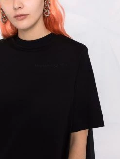 Alexander McQueen logo-print short-sleeve dress