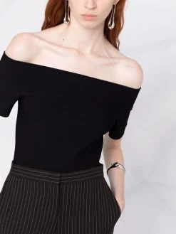 Alexander McQueen short-sleeve bardot top