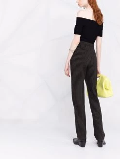 Alexander McQueen short-sleeve bardot top