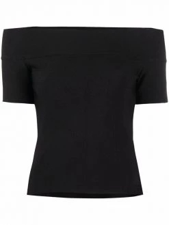 Alexander McQueen short-sleeve bardot top